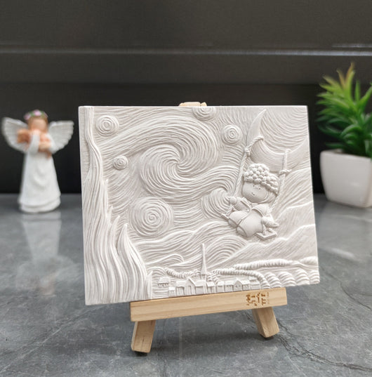 Cuadro de Relieve 3D en Yeso - Serie DIY Decorativo Hecho a Mano - Image 11