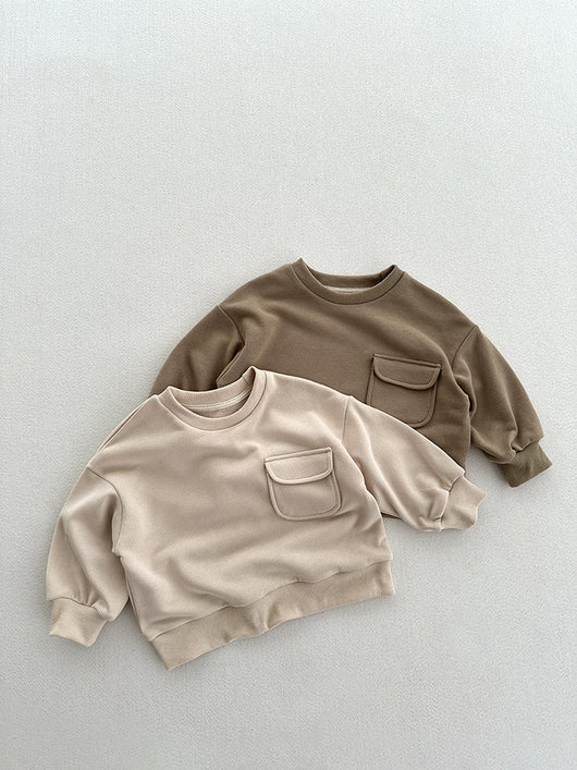 Sudadera Suelta de Color Liso con Bolsillos - Image 22