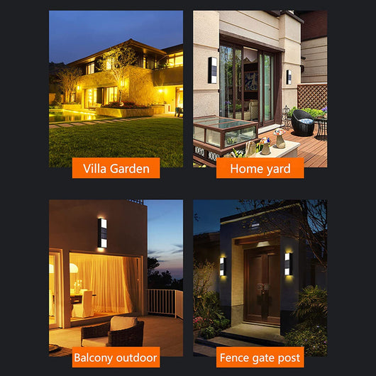 Lámpara Solar de Pared Exterior con Sensor Bidireccional y Atmósfera Decorativa - Image 19