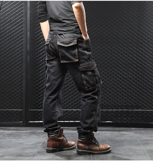 Pantalones Cargo Rectos Holgados Talla Grande para Hombre - Image 16