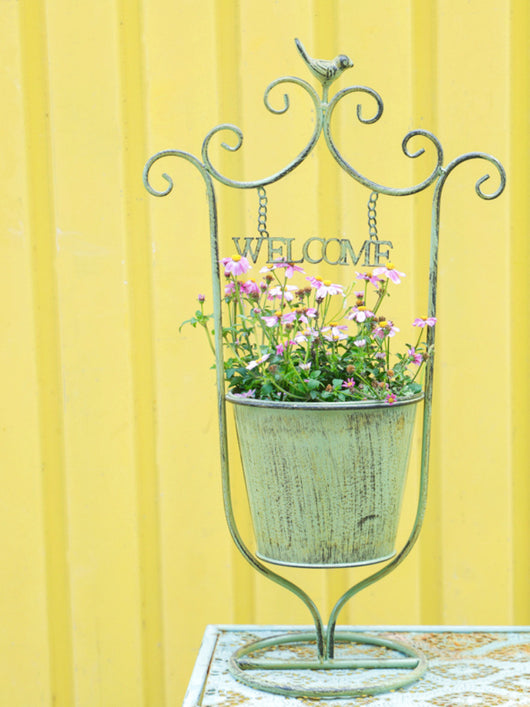 Canasta de Flores de Hierro para Jardín y Patio - Image 11
