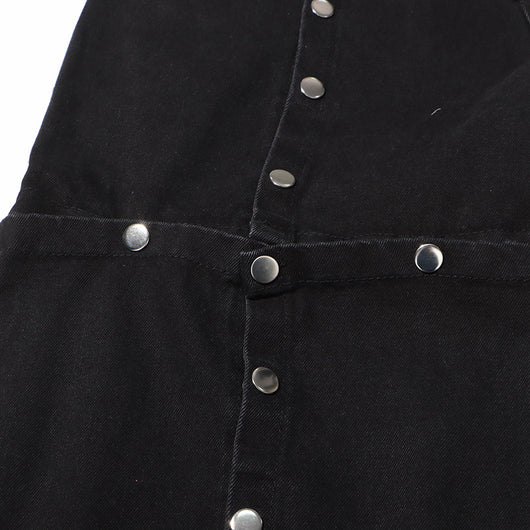 Jeans Talle Alto Irregular con Botones Desmontables - Image 14