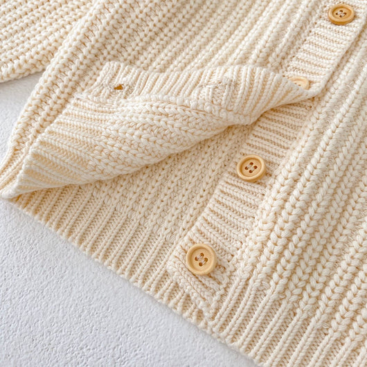 Cardigan Tejido Crema de Manga Larga - Suéter Abrigo Elegante - Image 26