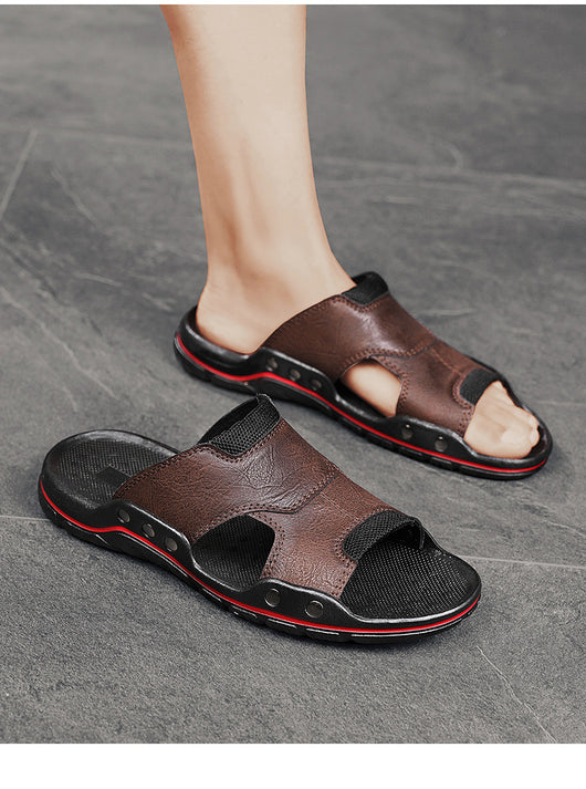 Sandalias Hombre Cuero Genuino Antideslizantes - Chanclas Outdoor Cómodas - Image 28
