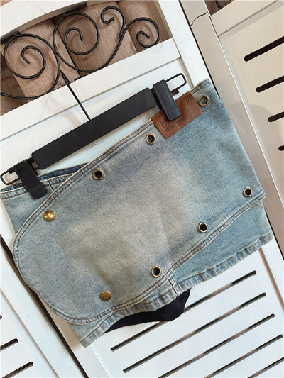 Falda Denim Irregular con Personalidad para Mujer - Image 14