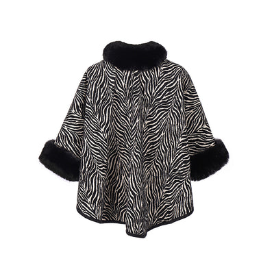Chal con Cuello de Pelaje Estampado Otoño Invierno - Image 12