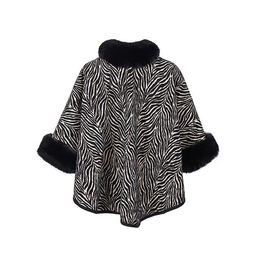 Chal con Cuello de Pelaje Estampado Otoño Invierno - Image 12