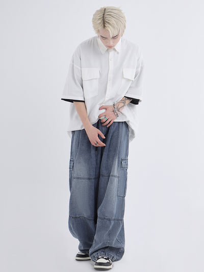 Jeans de Trabajo Holgados Efecto Desgastado - Image 26