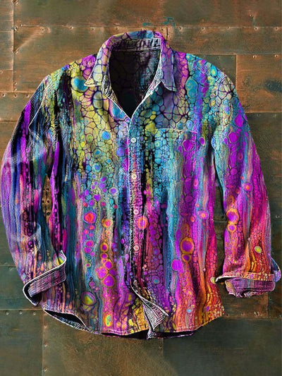 Camisa Retro de Manga Larga para Hombre - Image 52