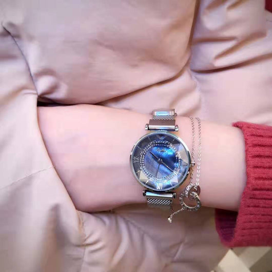 Reloj Mujer Magnético Resistente al Agua con Correa de Malla - Image 44