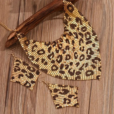 Collar Joyero de Seda con Lentejuelas y Aretes - Conjunto Elegante - Image 7