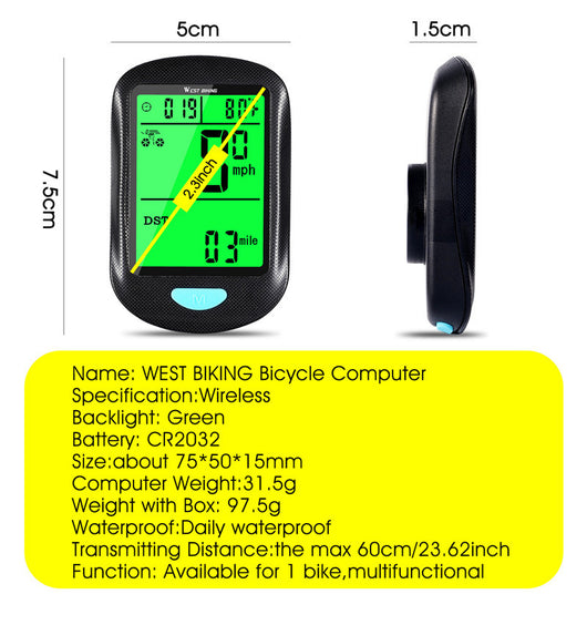 Ciclocomputadora Inalámbrica para Bicicleta - Velocímetro Digital - Image 7