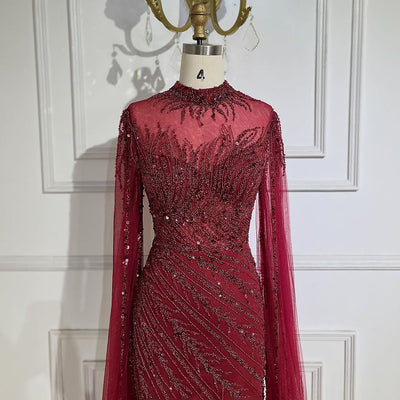 Vestido de Gala Elegante con Mangas Volantes y Falda Sirena - Image 40