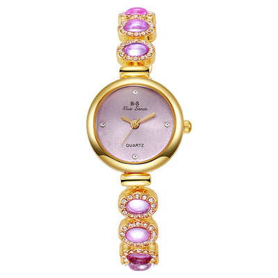 Reloj de Pulsera Elegante para Mujer con Dial Redondo y Diamantes - Image 24