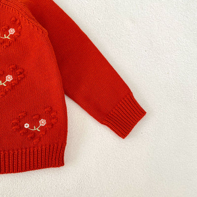 Gorro Ha Yi para Bebé Niña Rojo con Bordado de Amor - Image 40