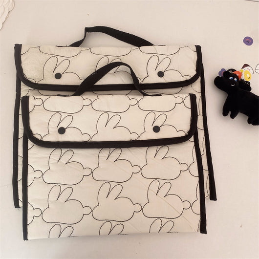 Bolsa Portátil para Tablet con Patrón de Conejo Bordado - Image 30