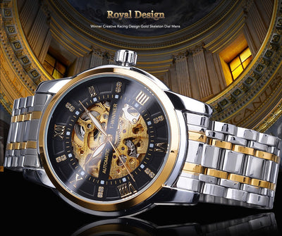 Reloj Mecánico Impermeable con Diseño Calado para Hombre - Image 9