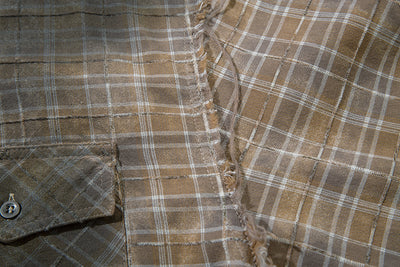 Camisa Plaid Degradado con Bordes Deshilachados - Image 22