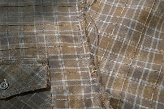 Camisa Plaid Degradado con Bordes Deshilachados - Image 22