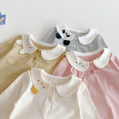 Camiseta Rayada con Diseño Cartoon para Bebé Niña 0-5 Años - Image 30