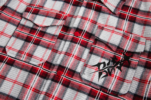Camisa Tipo Jacket a Cuadros Holgada de Manga Larga Unisex - Image 10