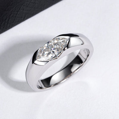 Anillo de Moissanita con Diseño de Ojo de Caballo - Elegancia y Personalidad - Image 24