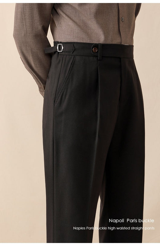 Pantalón de Vestir Cintura Alta Hombre Primavera Verano Corte Recto - Image 18