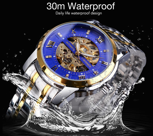 Reloj Mecánico Impermeable con Diseño Calado para Hombre - Image 67