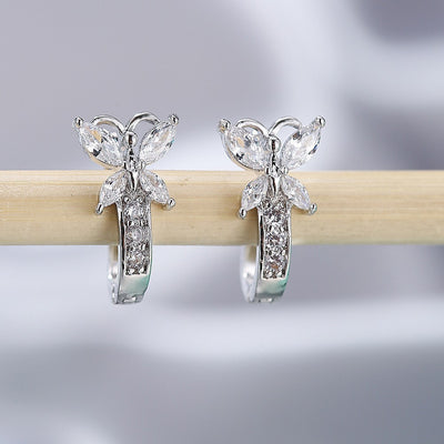 Aretes Mariposa Estilo Vintage Pastel con Circones Incrustados - Image 11