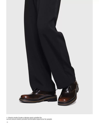 Zapatos de Cuero Bicolor con Suela Gruesa para Hombre - Casual y Profesional - Image 29