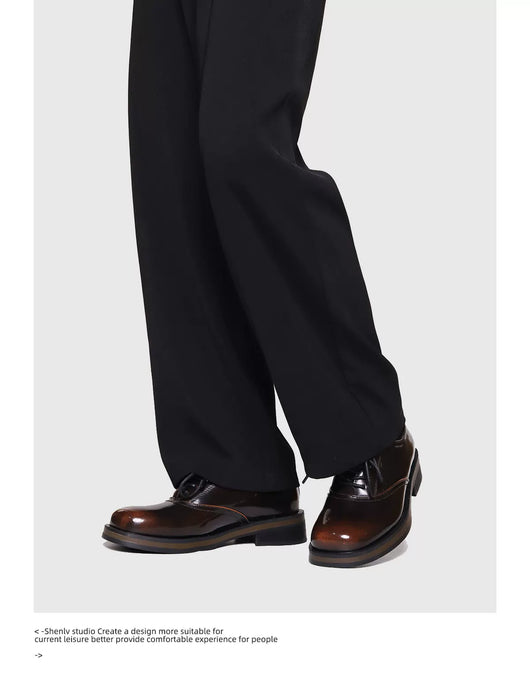 Zapatos de Cuero Bicolor con Suela Gruesa para Hombre - Casual y Profesional - Image 29