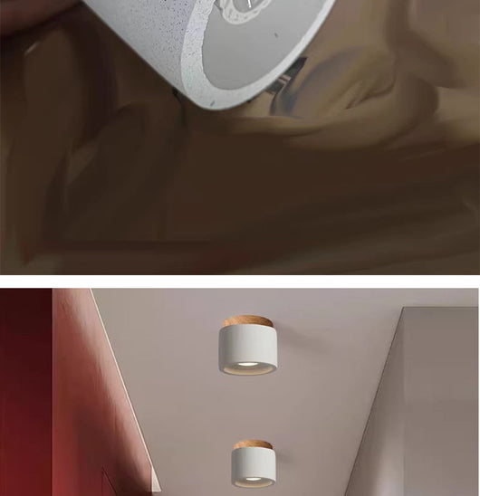Lámpara de Techo Estilo Japonés con Estructura de Cemento y Diseño Silencioso - Image 8