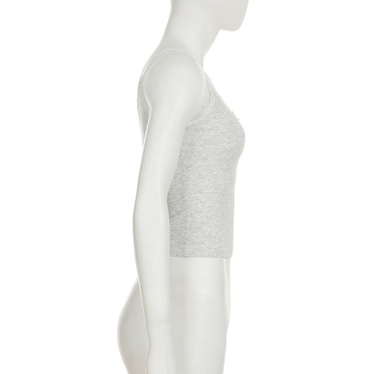 Chaleco Ajustado con Lazo de Encaje Dulce y Picante - Estilo Urbano Cuello en U - Image 26