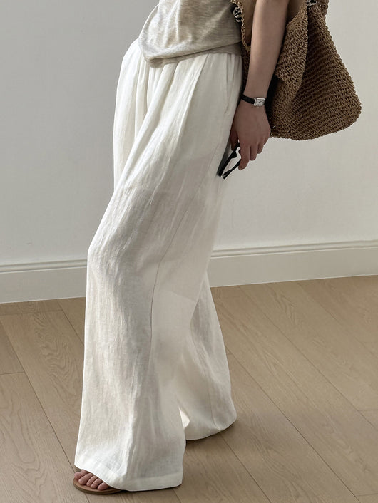 Pantalón Drapeado Slim Cintura Alta con Pierna Ancha - Image 34