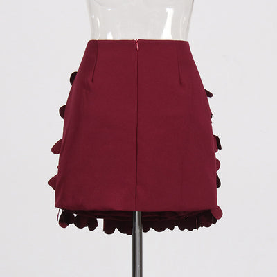 Falda Corta A-Line con Detalles de Costura Decorativa - Image 26