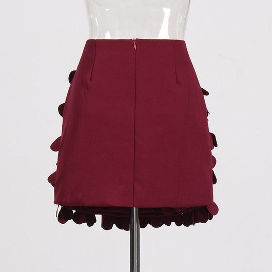 Falda Corta A-Line con Detalles de Costura Decorativa - Image 26