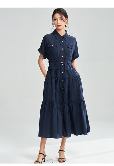 Camisa Clásica de Solapa Doble Pecho con Manga Corta - Image 26
