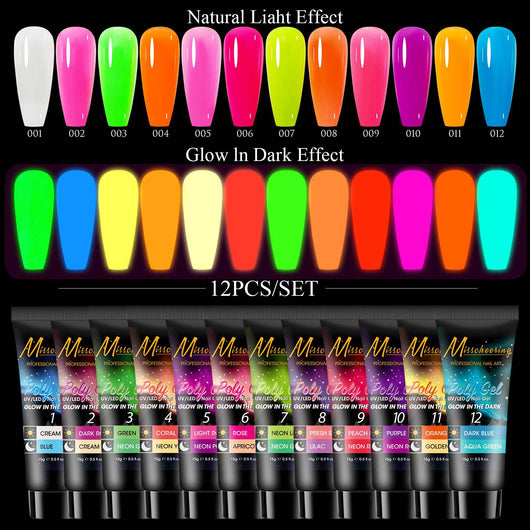 Set de 12 Colores Extensores de Uñas con Lentejuelas - Image 15