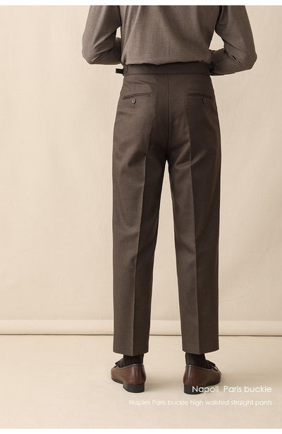 Pantalón de Vestir Cintura Alta Hombre Primavera Verano Corte Recto - Image 10
