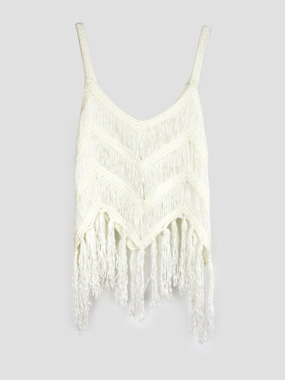 Suéter Tejido para Mujer con Detalles Calados y Borlas - Image 24