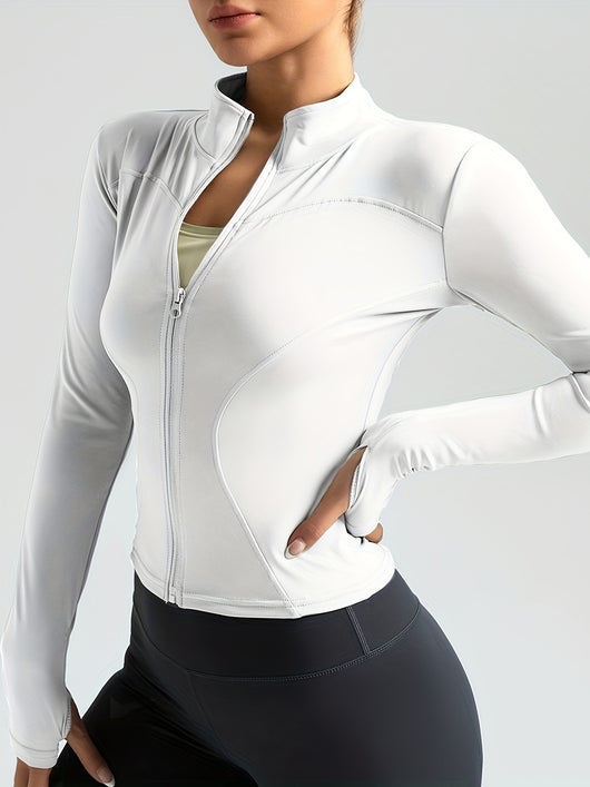 Chaqueta Deportiva Ajustada de Alta Elasticidad Transpirable Slim Fit - Image 12