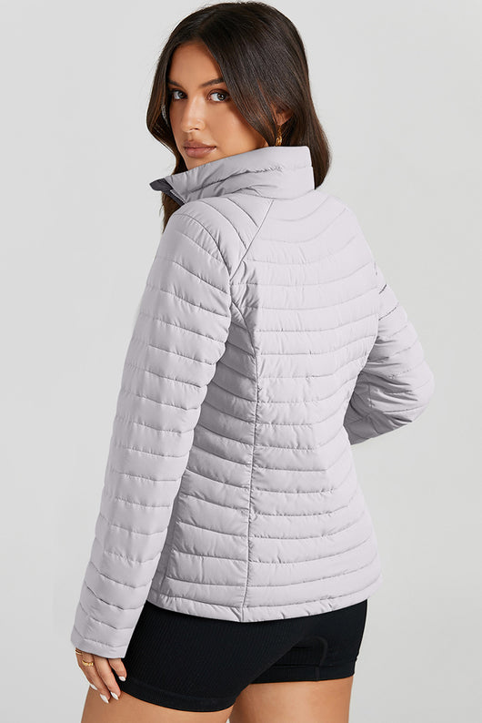 Chaqueta Acolchada de Algodón para Mujer con Cuello Tipo Mao - Image 17