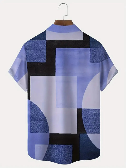 Playera Geométrica Retro con Contraste de Colores en 3D - Image 20
