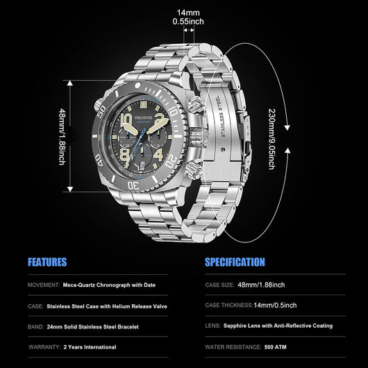 Reloj Mecánico para Hombre Profesional Luminoso Resistente al Agua - Image 10