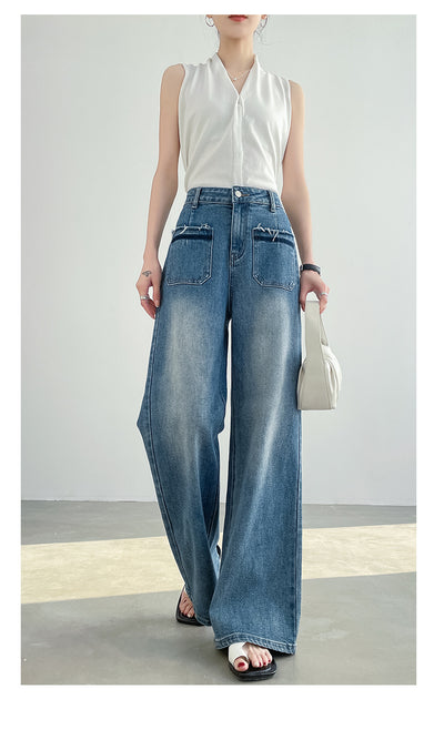 Pantalón Recto Retro Premium de Talle Alto con Corte Suelto - Image 38