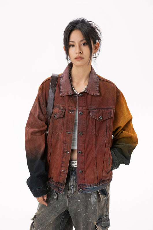Chaqueta Denim Vintage Americana Oversize Lavado Relajado - Image 27