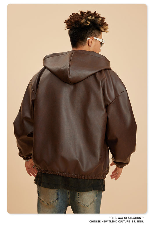 Chaqueta de Cuero Vintage Americana - Estilo Retro Clásico - Image 9