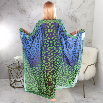 Chaqueta Casual Estampada para Mujer con Blusa de Gasa Transparente - Image 50