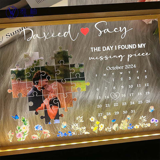 Marco de Fotos LED con Puzzle Personalizado - Edición Conmemorativa - Image 14