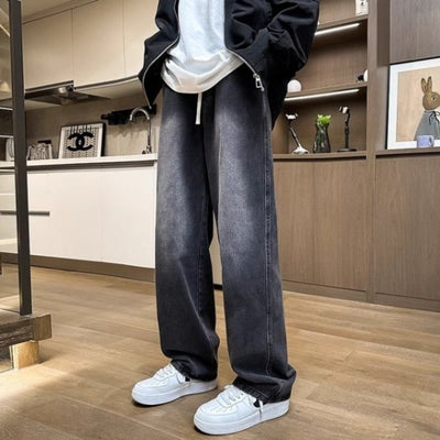 Pantalones Jeans Rectos Anchos para Hombre - Comodidad Casual de Verano - Image 20